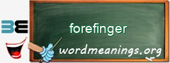 WordMeaning blackboard for forefinger